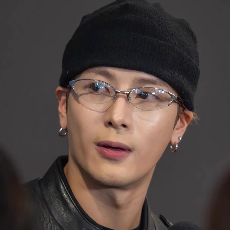 Jackson Wang Gm Glasses Retro Old Money Style Cat-Eye Oval Metal Half-Frame Plain Lens Street Style Women's Trendy Glasses Jackson Wang Gm Glasses Retro Old Money Style Cat-Eye Oval Metal Half-Frame Plain Lens Street Style Women's Trendy Glasses