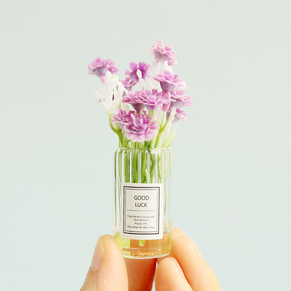 [Actualización] 6 puntos 8 OB11 bJD BLYTHE casa de muñecas mini miniatura modelo accesorios jarrón jazmín