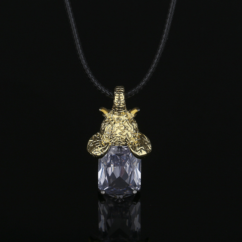 Exquisite Jewelry Carved Shape Elegant Pendant Cross Sweater Chain Women's Necklace Hoop Black Gold Two-Tone Silver