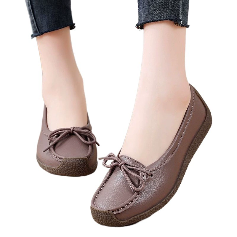 [Мягкая кожа на мягкой подошве] Летние туфли для мамы