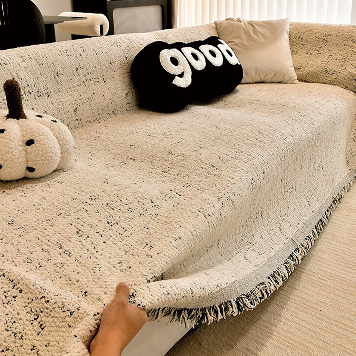 Sofa Cover Cloth Autumn and Winter Plush Yarn Sofa Cover Universal Cover High-End Feel All-Season Sofa Cushion Sofa Towel Blanket