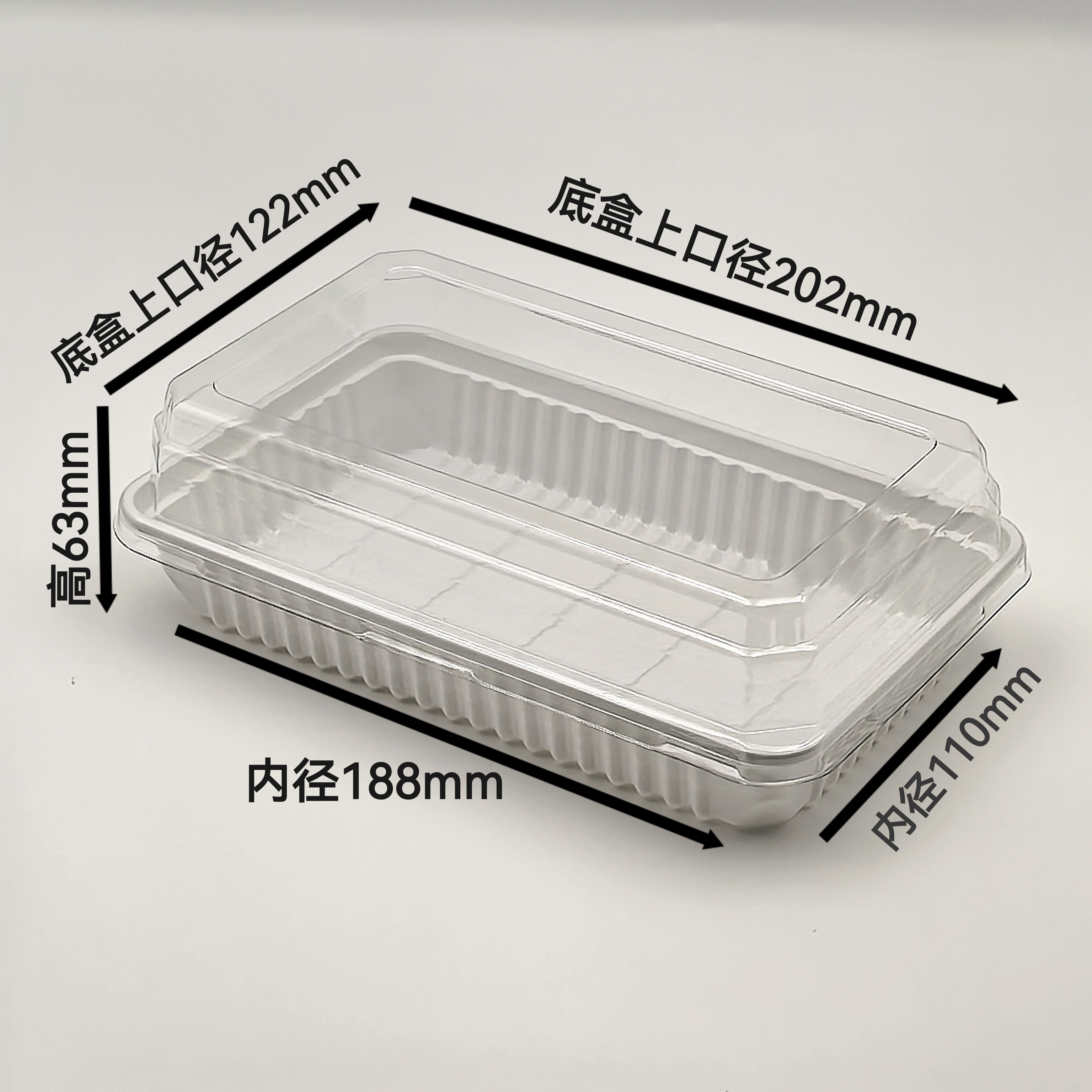 Caja de embalaje de croissant ultra suave caja de embalaje transparente desechable
