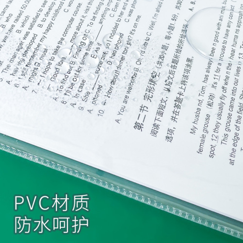 Huajie Factory Wholesale A4 Transparent Waterproof File Bag PVC Edge Bag Invoice Material Storage Bag Zipper Bag