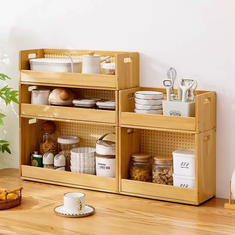 厨房台面调料架子收纳置物架用品整理架分层多功能置物柜橱柜神器