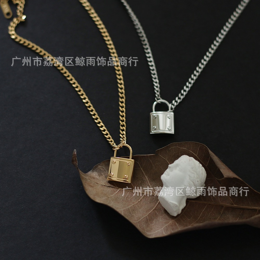 17g Weight Vacuum Plating Gold Plating Process 18K Gold Plated Plating Material 304 Stainless Steel Pendant Material Necklace Classification 304 Stainless Steel Chain Material 304 Stainless Steel Material Women'S Gender Streetwear Style Gold, Silver Color Wholesale Jewelry Streetwear 304 Stainless Steel 18K Gold Plated Necklace 2