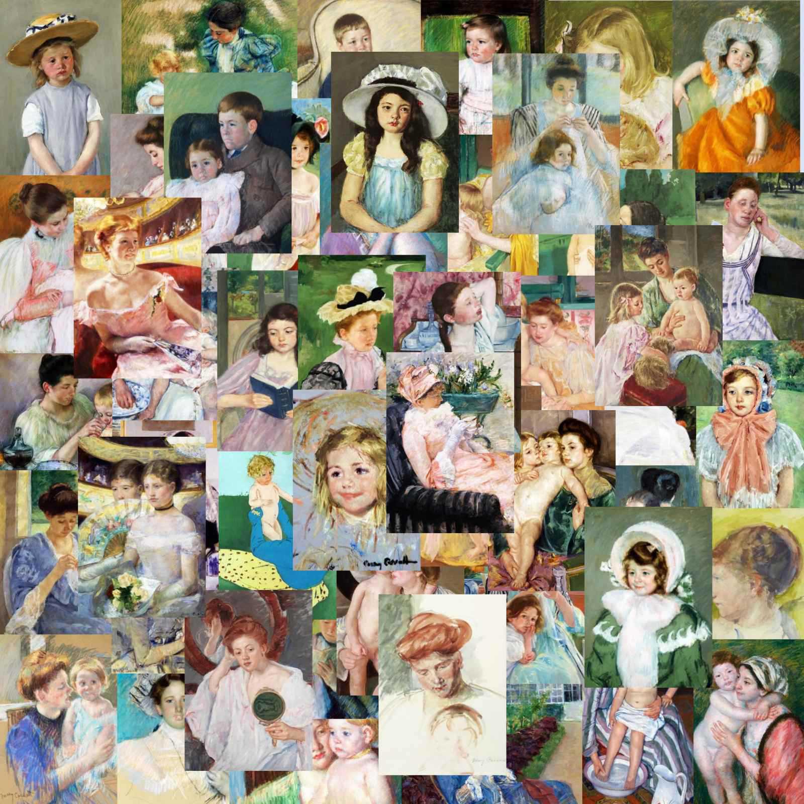 50 Pieces of Mary Cassatt Family Oil Paintings, Skateboard Refrigerator, Suitcase, Battery Car, Guitar Graffiti Stickers