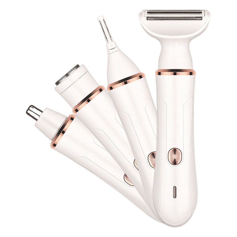 Amazon afeitadora privada de las mujeres multifuncional Cuatro en Uno Dispositivo de depilación hogar todo el cuerpo USB instrumento de depilación eléctrica image 1