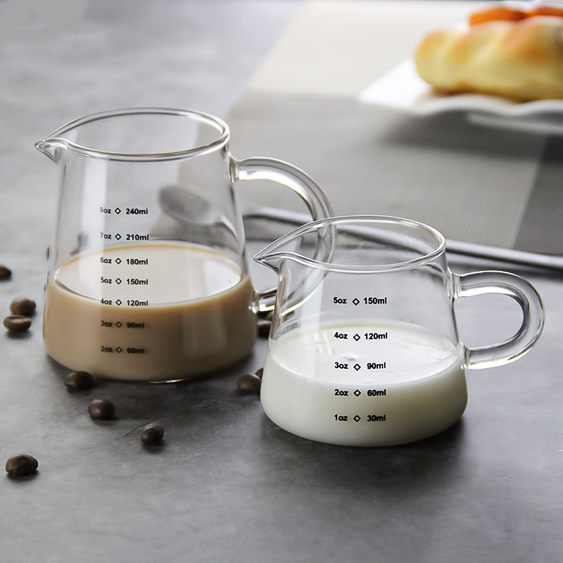 Hand-brewed coffee sharing pot, thickened heat-resistant milk glass cup, coffee pot with scale, high borosilicate heat-resistant Hand-brewed coffee sharing pot, thickened heat-resistant milk glass cup, coffee pot with scale, high borosilicate heat-resistant