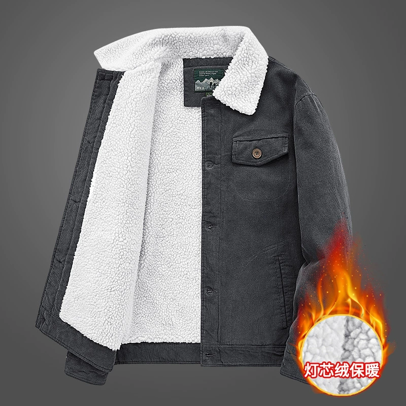 Фабрика поставляет трансграничную зимнюю одежду из Юго-Восточной Азии, короткая куртка с хлопковой подкладкой на флисовой подкладке, Вельветовая оснастка, повседневная куртка с хлопковой подкладкой на флисовой подкладке