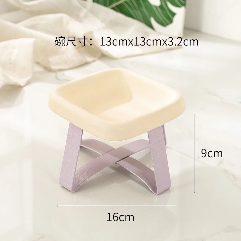 pe宠物碗pe铁架猫咪狗碗宠物碗猫粮食盆罐头碗护颈增高碗架零食碟|undefined