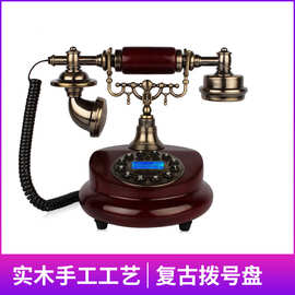 金顺迪美满家园仿古电话机欧式复古客厅卧室家用座机老式钢琴漆电