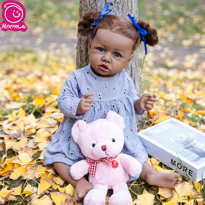 En stock juguete de vinilo de pelo rápido Saskia50cm reborn muñeca simulación bebé rebornDoll vinilo de silicona