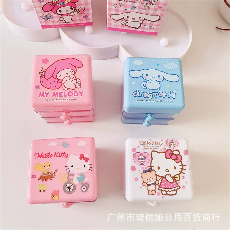 Cartoon cute storage box, accessory, ring, hairgrip