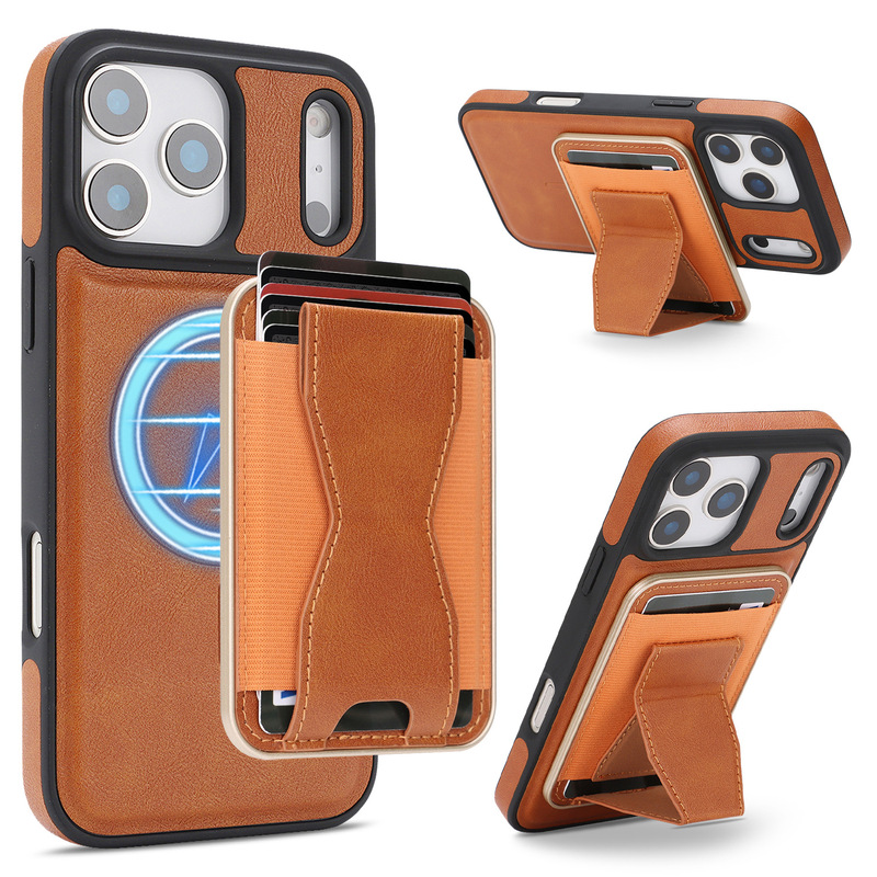 Compatible with iPhone 18 magnetic two-in-one phone case, Samsung S26 card slot case, MagSafe wireless charging leather case Compatible with iPhone 18 magnetic two-in-one phone case, Samsung S26 card slot case, MagSafe wireless charging leather case