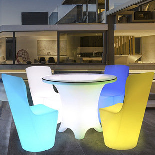 LED luminous furniture outdoor courtyard leisure tables and chairs entertainment banquets and parties activities KTV waterproof atmosphere furniture