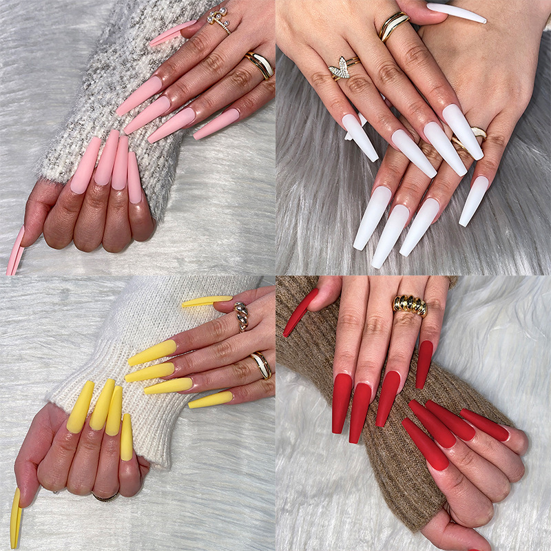 Wearable Nails Long Solid Color Frosted Long Ballet Collection Manicure Wearable Nails Wholesale Nails Manicure Fake Nails Wearable Nails Long Solid Color Frosted Long Ballet Collection Manicure Wearable Nails Wholesale Nails Manicure Fake Nails