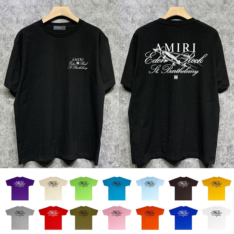 Long-Term Availability of Cross-Border European and American Trendy Brand Amiri Short-Sleeved T-Shirts, Men's T-Shirts