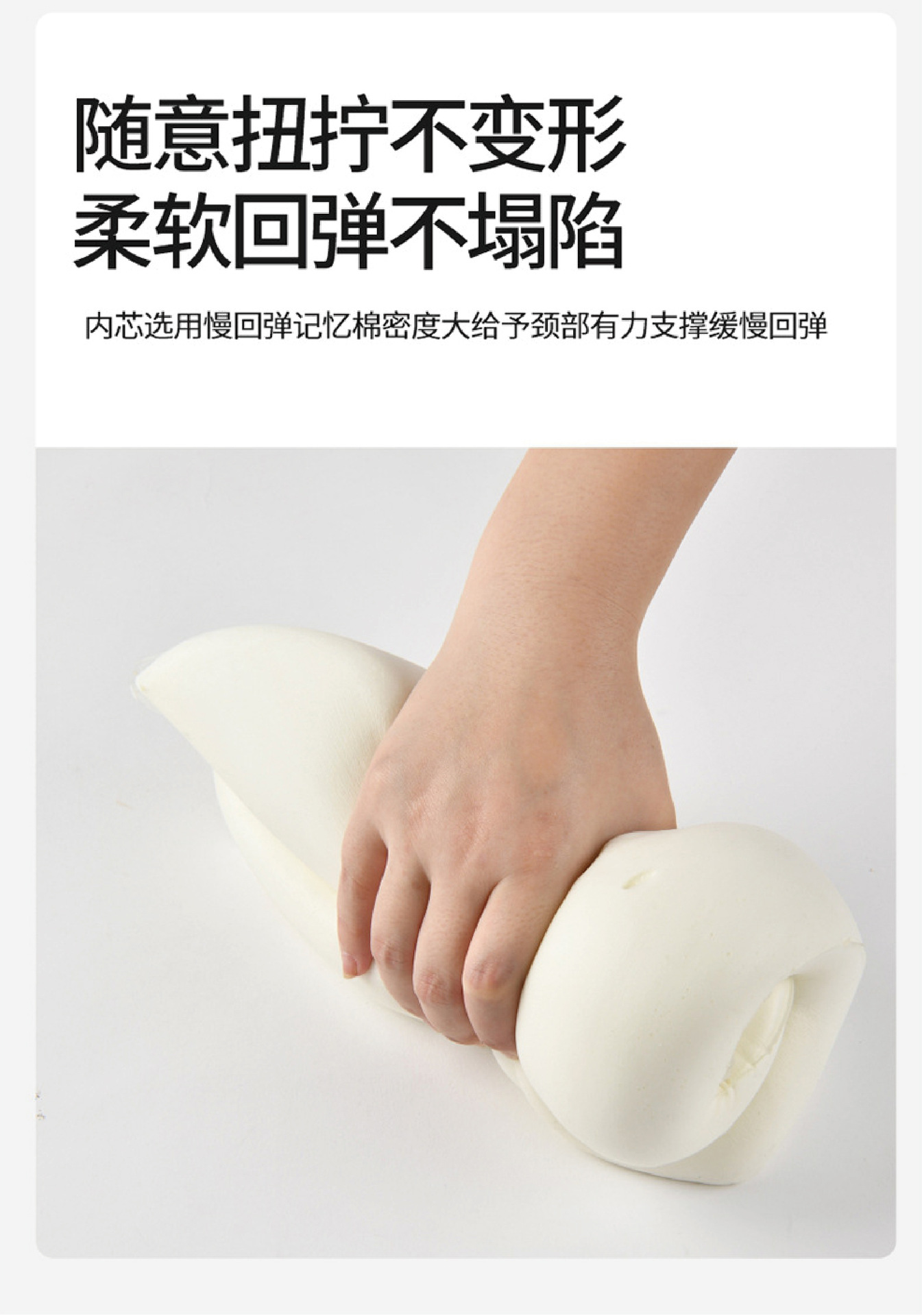 Car pillow, neck support pillow, perforated breathable memory foam car seat headrest and lumbar support, a magic tool for long-term sitting, leather lumbar support