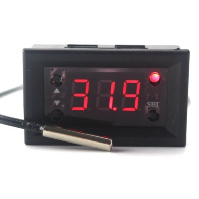 W1218 12V微电脑数显温度控制器开关 制冷/加热 可调智能温控器