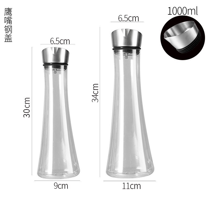 Pc jarra de vino acrílica botella de agua fría plástico para el hogar bebida resistente a altas temperaturas olla de jugo restaurante bar olla comercial