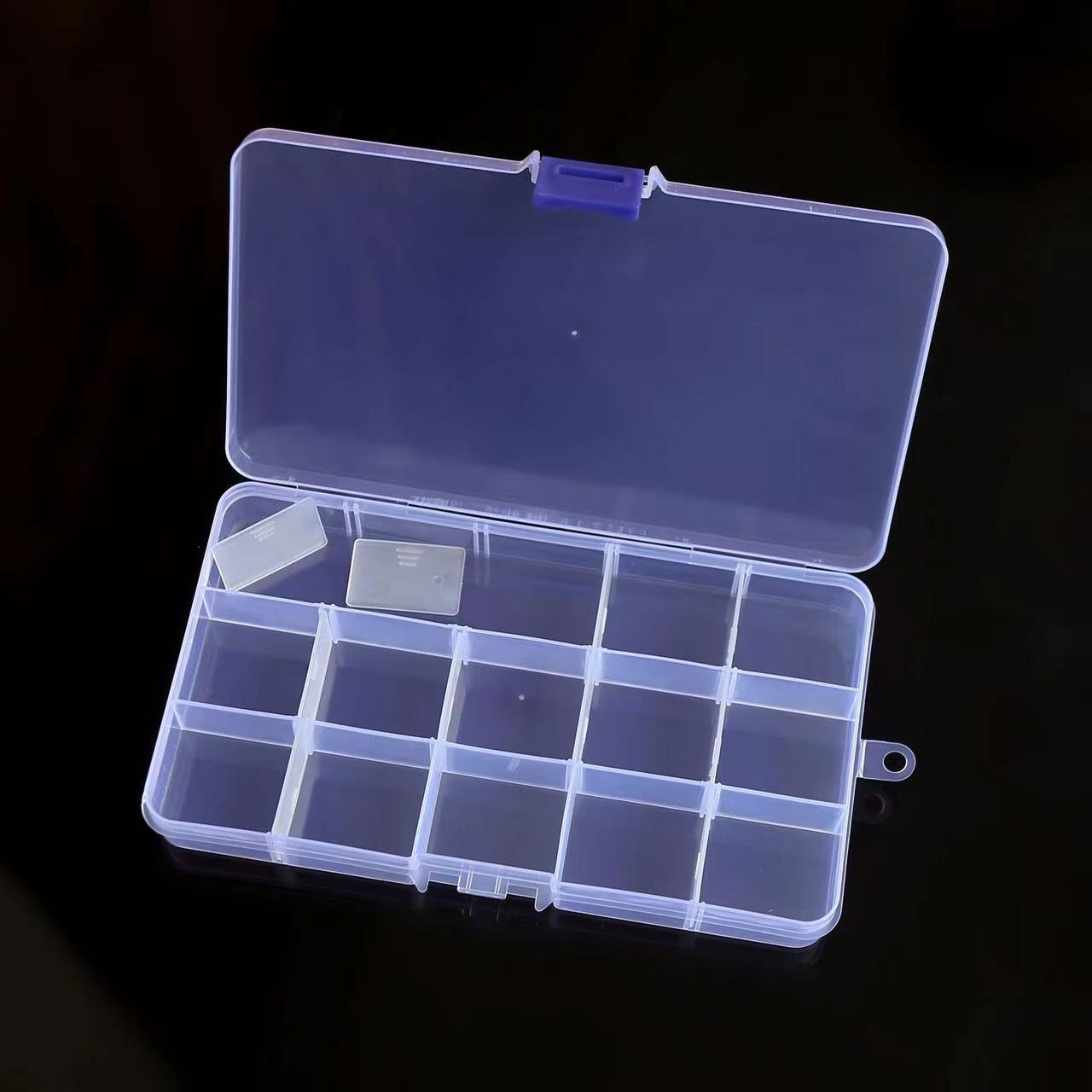 Accesorios DIY piezas de joyería cuentas transparentes caja de almacenamiento pendientes caja de almacenamiento joyería caja de acabado caja desmontable