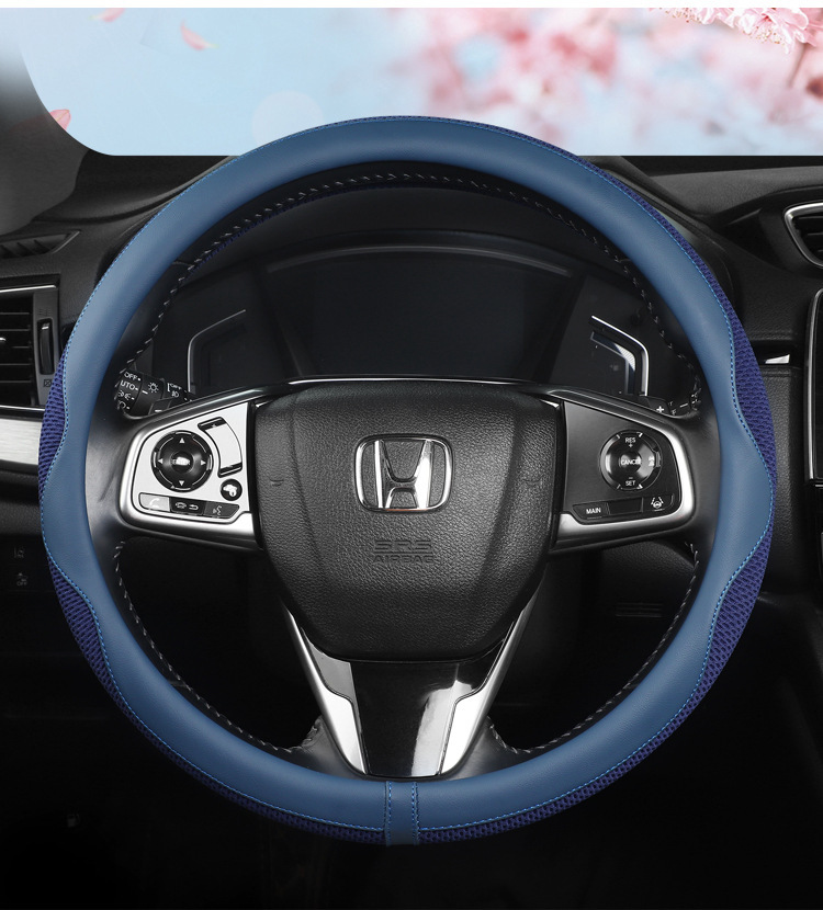 Four Seasons Honeycomb Mesh Steering Wheel Cover Breathable Non-Slip Wear-Resistant Durable Car Interior Accessories Suitable for 38cm Steering Wheel Covers