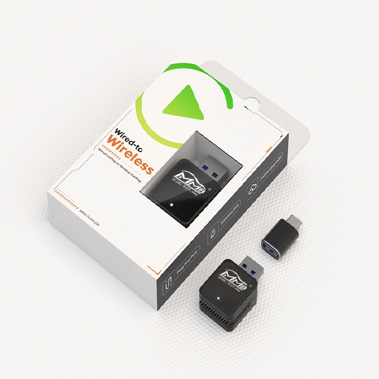 Cross-Border Apple Carplay Box Wired to Wireless Carplay Two-In-One Converter Car Connectivity Box