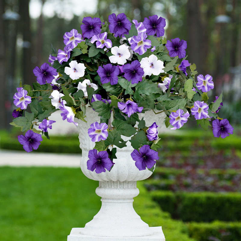 Cross-Border Amazon European Retro Roman Column Simulation Morning Glory Ornaments Outdoor Morning Glory Decoration Living Room Home