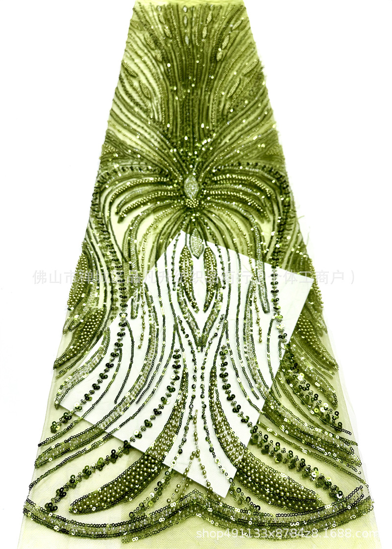 Moda Gaoding Suzhou fabricantes de ropa de moda al por mayor transfronterizos puntos de cuentas de lenteja tela de encaje image 15