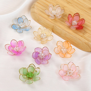 New Handmade Flower Acrylic Accessories DIY Storage Box Earrings Hair Rope Hairpin Headwear Handmade Material Accessories