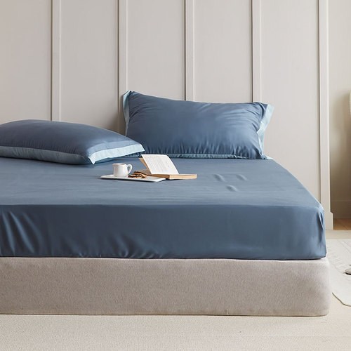 5YA1 wholesale light luxury 60s Lenzing Tencel bed sheets summer silky cool simple solid color single piece bed sheet bed cover