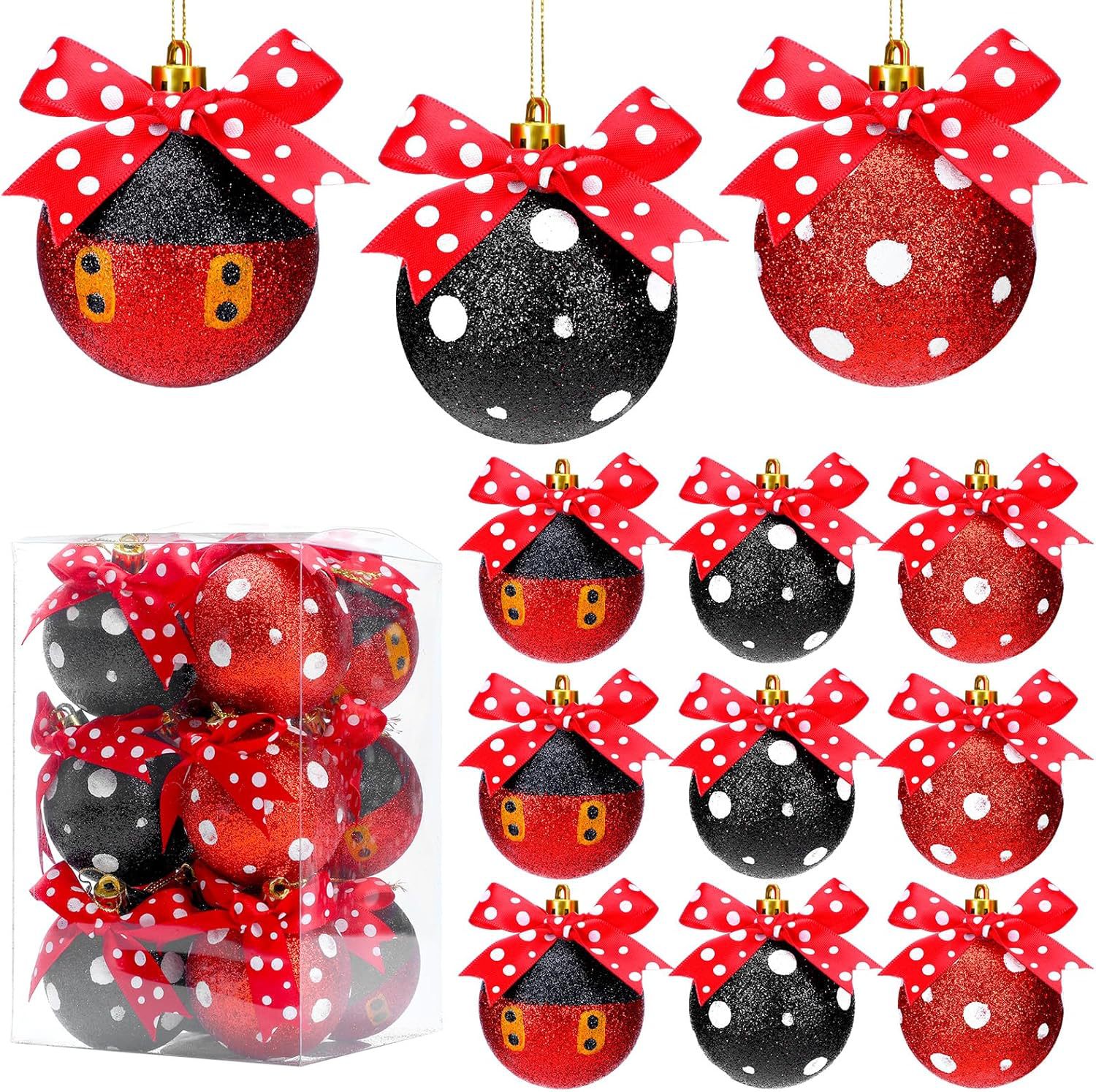 Nuevos productos transfronterizos puntos de onda de oro negro más arco set de Navidad escenario de Navidad árbol de Navidad colgar bolas image 7