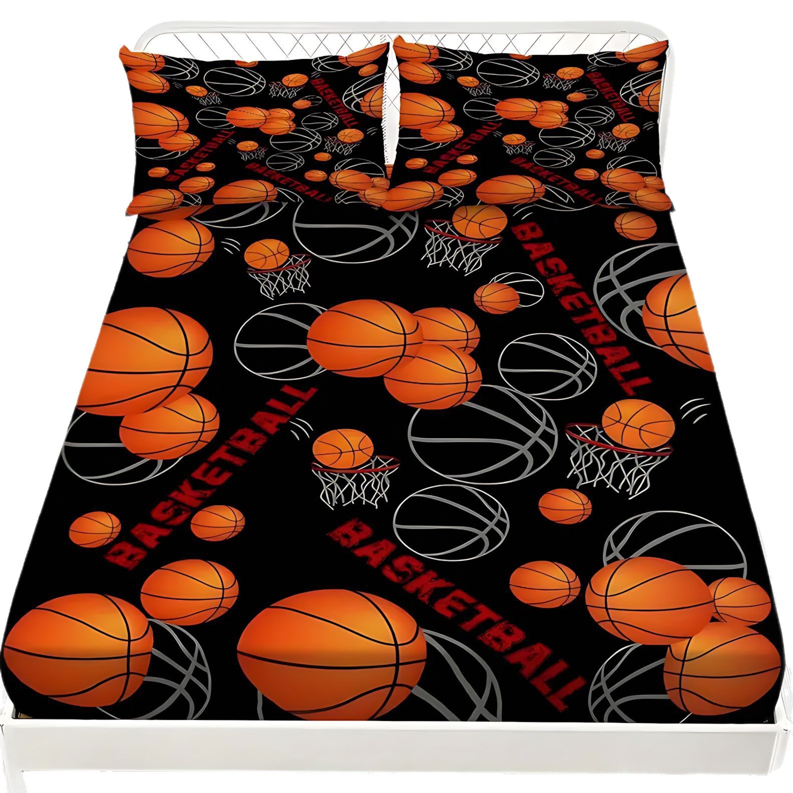 TEMU / JIT transfronterizo baloncesto deporte HD impresión digital abrasión cama gaza pillowcase set fuente fabricante