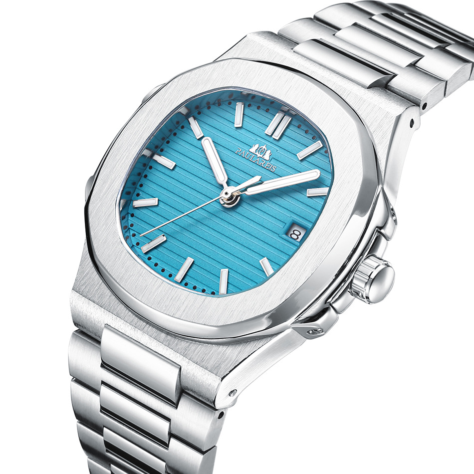 Men's Automatic Mechanical Watch With Steel Band And Calendar_voghion.com