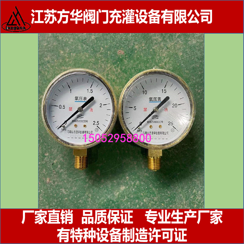 氩气管道减压器YQJ-11管道调压阀压力表0-25mpa 2-2.5mpa氩压力表