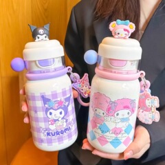 三丽鸥保温杯一盖三饮女生高颜值316不锈钢大容量水杯学生吸管杯