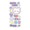 Cartoon transparent sticker, waterproof cute glass, decorations with glass, no trace