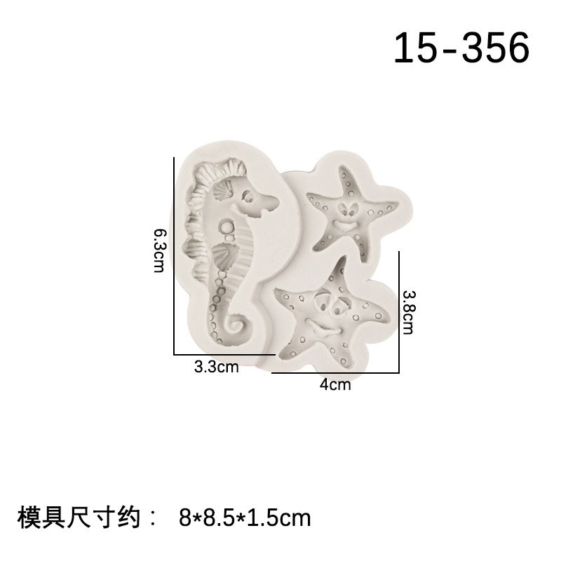 Dolphin Sea Lion Clownfish cake decoración océano mousse molde chocolate silicona océano pulpo epoxi molde