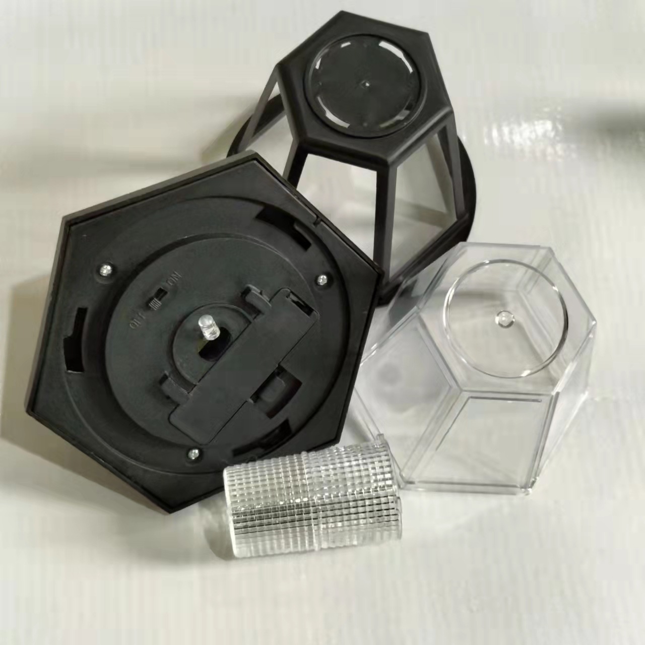 Comercio electrónico transfronterizo lámpara de pared hexagonal solar al aire libre impermeable patio Villa hexagonal corte iluminación lámpara de pared