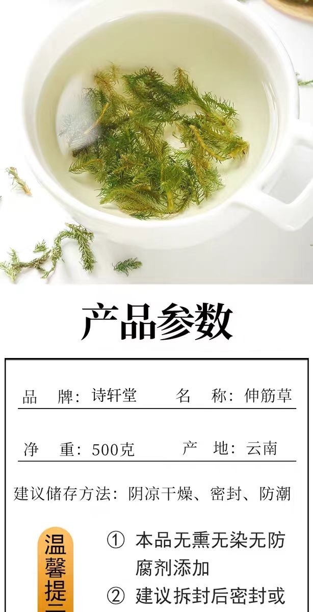 Shen Jin Cao (Lycopodium clavatum) — Dried Clubmoss Herb for Foot Soaks & Herbal Wine specifications