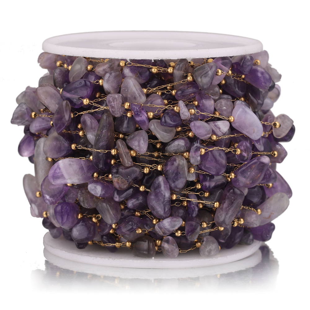 Acero inoxidable cabeza de piedra de color clip de cadena de cuentas DIY collar pulsera Cadena de joyería hecha a mano cadena accesorios de joyería