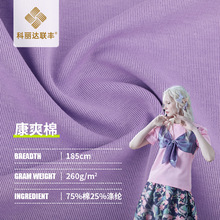 32支康爽棉双面布 260g精梳涤棉汗布 潮牌休闲装制服运动服布料