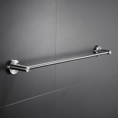 Bathroom Towel Rack Wall-mounted Hole Drilled Stainless Steel Single Rod Hotel Bathroom Hook Wall Shelf