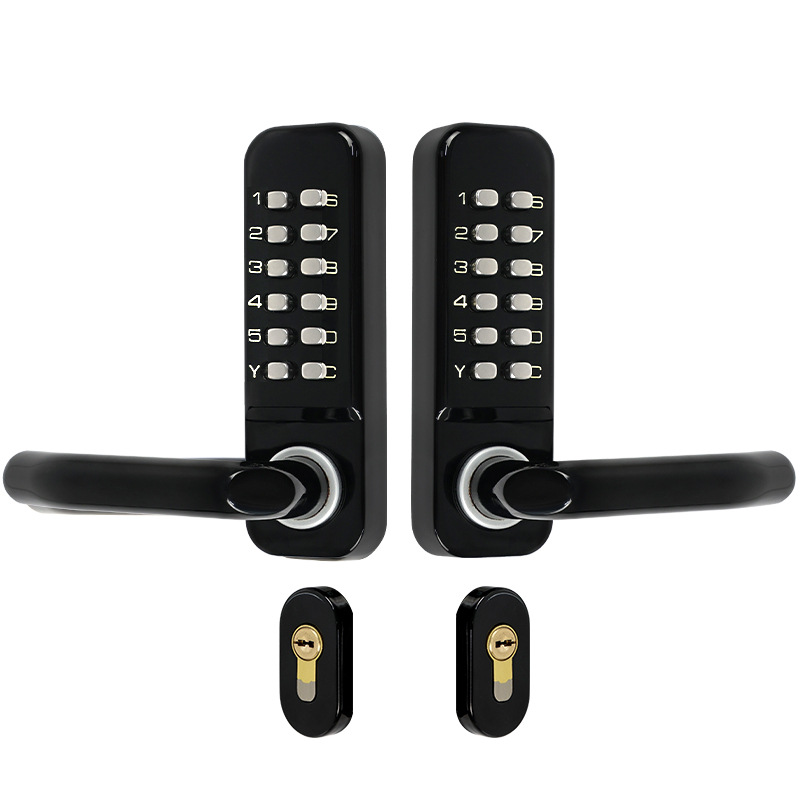 Personalizado al aire libre doble cara cifrado digital cerradura no eléctricamente mecánica cifrado puerta cerradura puerta de la villa puerta cerradura puerta antirrobo