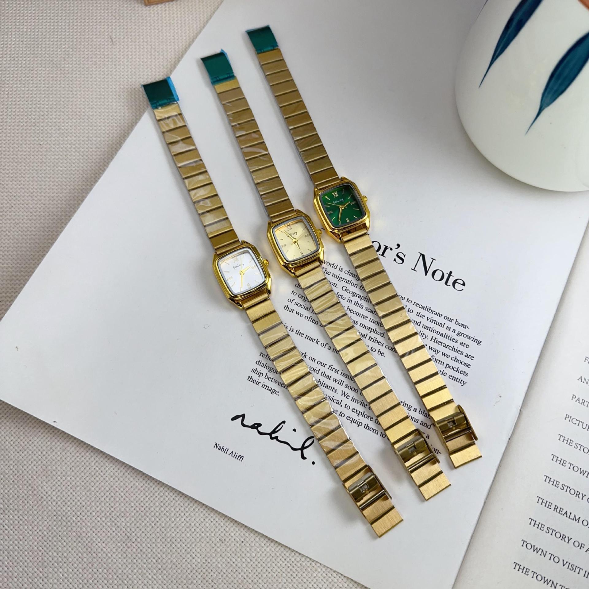 45g Weight Ordinary Glass Mirror Material Alloy Strap Material Watch Classification Pointer Display Type Single Folding Buckle Buckle Style Square Dial Shape Casual, Daily Occasion Quartz Movement Solid Color Pattern Women's Gender Simple Style Style Simple Style Solid Color Single Folding Buckle Quartz Watch Women's Watches 5