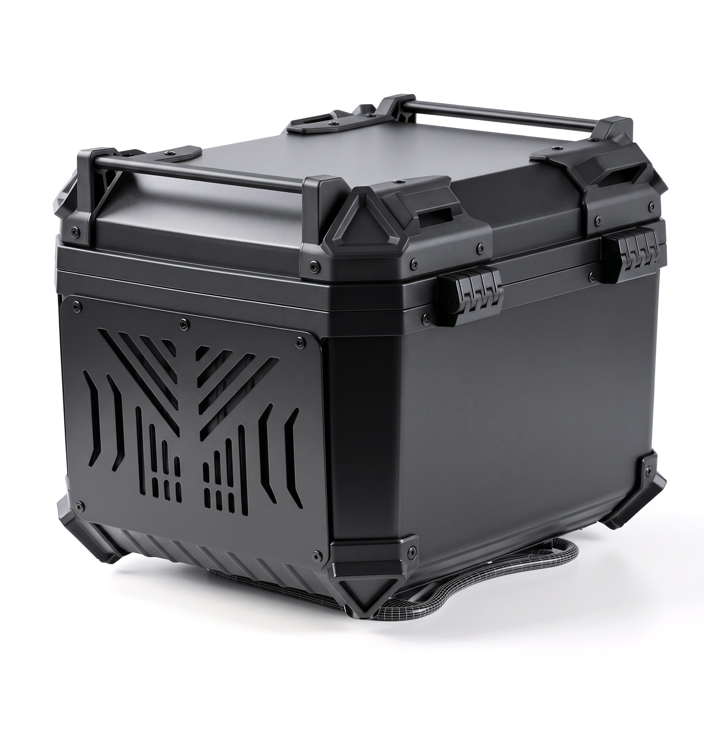 Motorcycle non-aluminum alloy universal large-capacity quick-release waterproof thickened armor rear trunk for electric vehicles