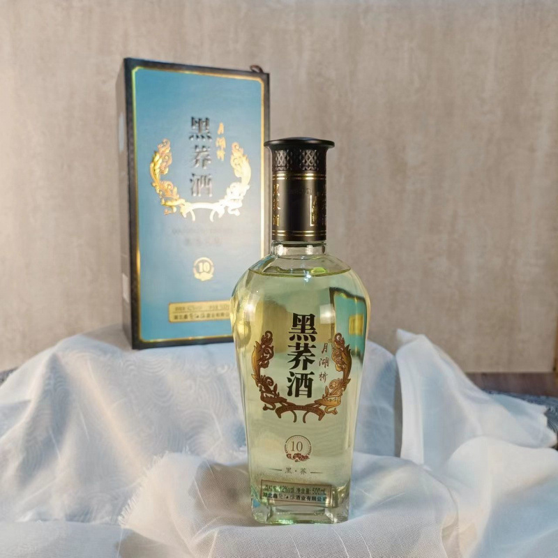 Hubei Tartary Buckwheat Wine Black Buckwheat 42% 500ml*6 Full Box Special Clearance Wholesale [Yuehuqiao Black Buckwheat Full Box]