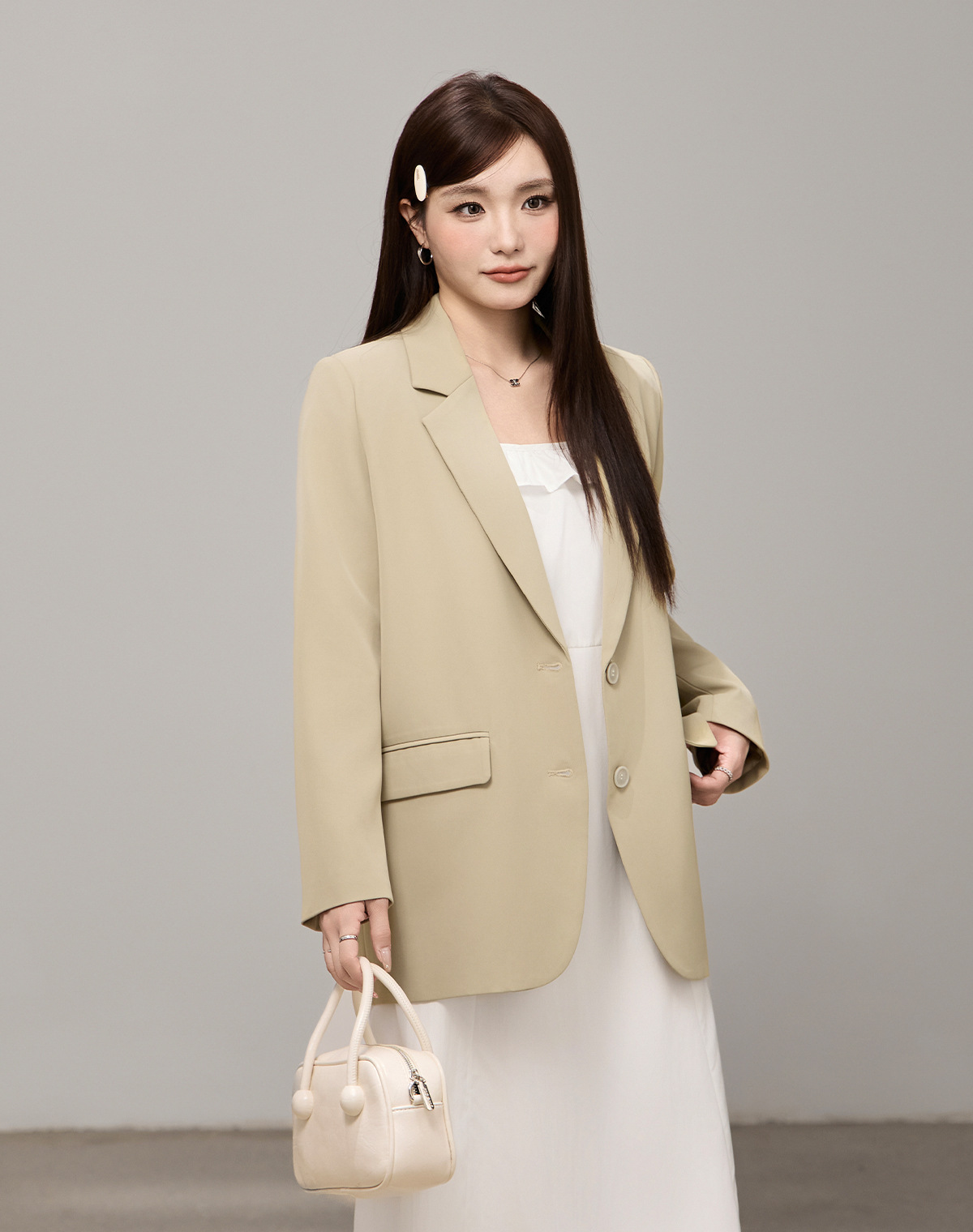 Blazer da donna taglio comodo per primavera e ufficio_voghion.com