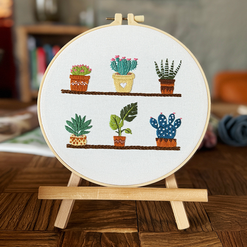 Estudiantes pequeños pinturas de tela frescas bordadas tridimensionales pinturas europeas bordadas a mano bolsas de materiales diy