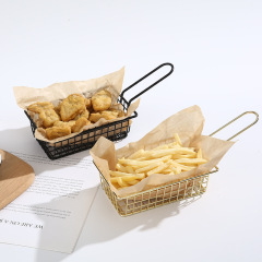 メーカーのアメリカの鉄芸の食器のポテトチップスのかごの軽食のかごの手羽先のフライドチキンのかご